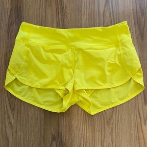 Lululemon yellow shorts
